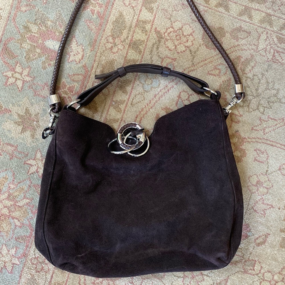 Brown suade purse